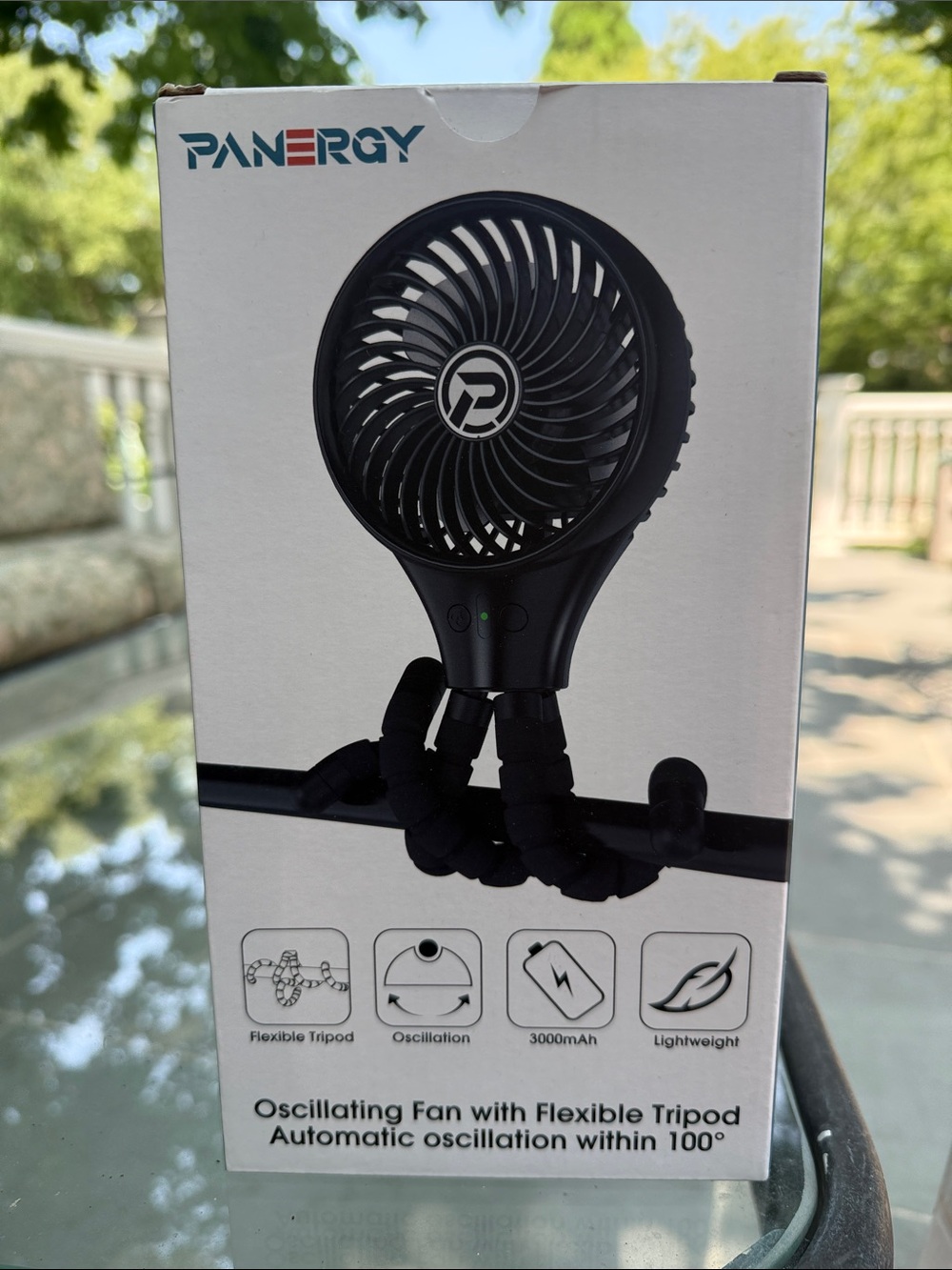 Black Oscillating Fan with Flexible Tripod